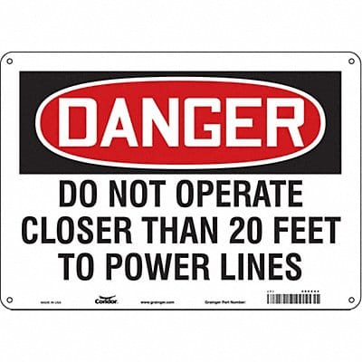 Safety Sign 10 in x 14 in Aluminum