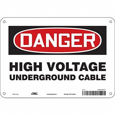 Electrical Sign 7 in x 10 in Aluminum