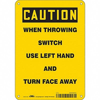 Safety Sign 10 in x 7 in Aluminum