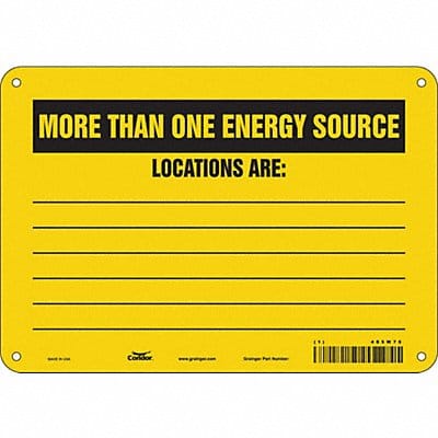 Safety Sign 7 in x 10 in Aluminum