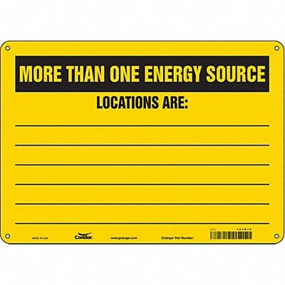 Safety Sign 10 in x 14 in Aluminum
