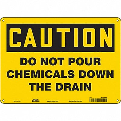 Safety Sign 10 inx14 in Polyethylene