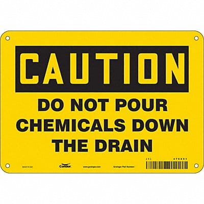 Safety Sign 7 inx10 in Vinyl