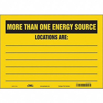 Safety Sign 10 in x 14 in Vinyl
