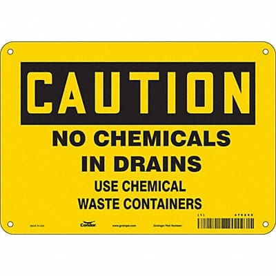 Safety Sign 7 inx10 in Polyethylene