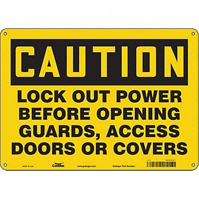 Safety Sign 10 in x 14 in Aluminum