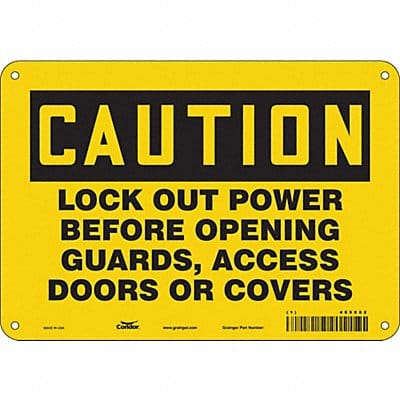 Safety Sign 7 inx10 in Polyethylene