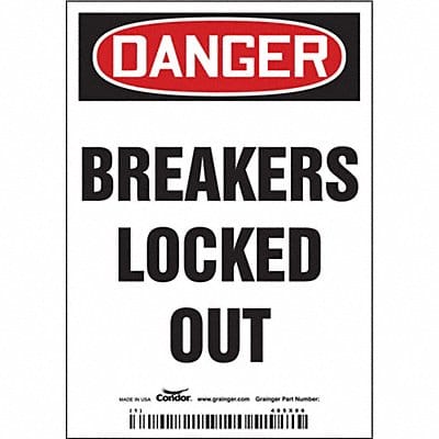 K0127 Safety Sign 10 inx14 in Magnetic Vinyl