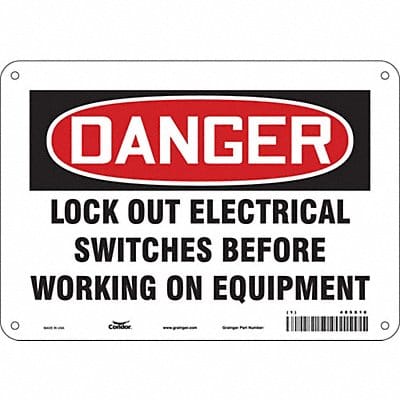 Safety Sign 7 in x 10 in Aluminum