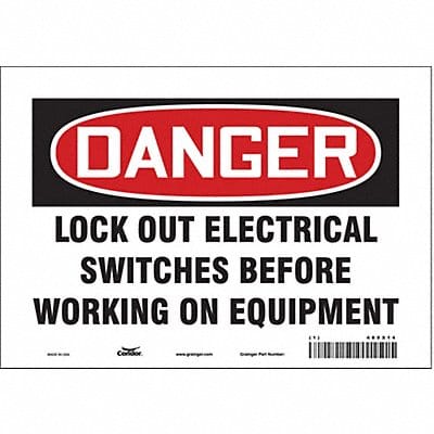 Safety Sign 7 inx10 in Vinyl