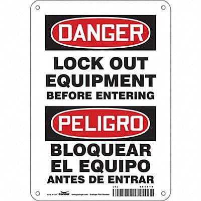 Safety Sign 10 inx7 in Aluminum