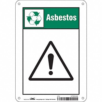 Safety Sign 10 in x 7 in Aluminum