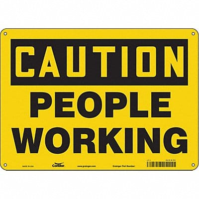 Safety Sign 10 in x 14 in Aluminum