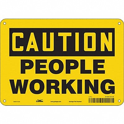 Safety Sign 7 inx10 in Polyethylene