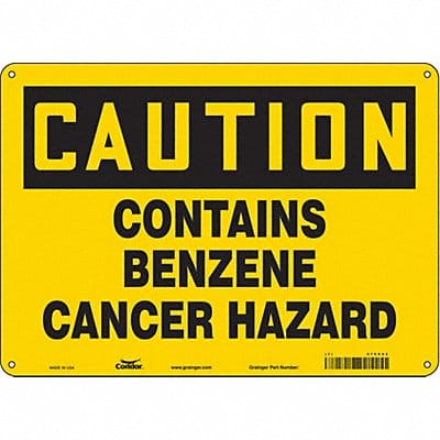 Safety Sign 10 in x 14 in Polyethylene