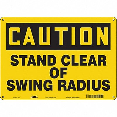 Safety Sign 10 in x 14 in Aluminum