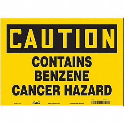 Safety Sign 10 inx14 in Vinyl