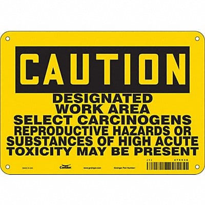 Safety Sign 7 in x 10 in Aluminum