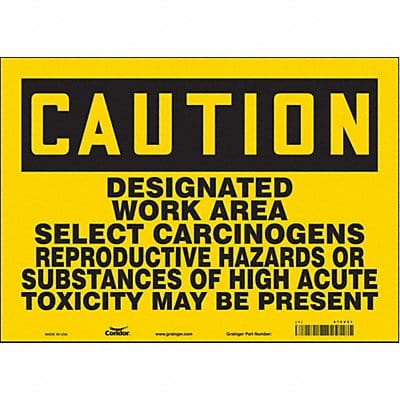 Safety Sign 10 in x 14 in Vinyl