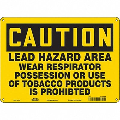 Safety Sign 10 in x 14 in Polyethylene