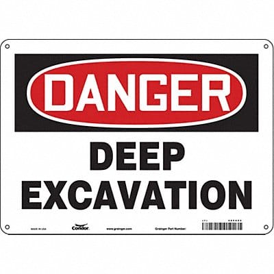 Safety Sign 10 inx14 in Polyethylene