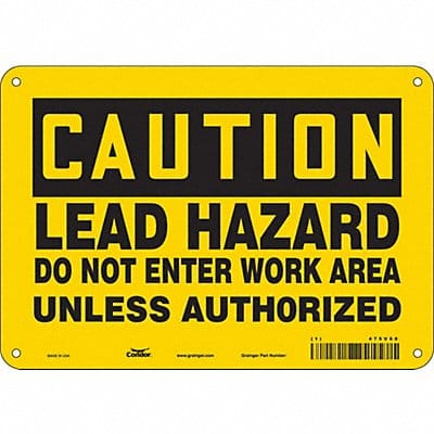 Safety Sign 7 inx10 in Polyethylene
