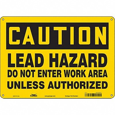 Safety Sign 10 in x 14 in Polyethylene