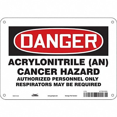 Safety Sign 7 in x 10 in Polyethylene