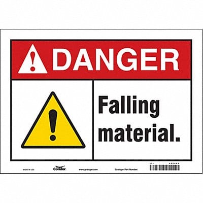 Safety Sign 10 in x 14 in Vinyl