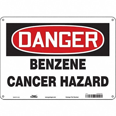 Safety Sign 10 in x 14 in Polyethylene