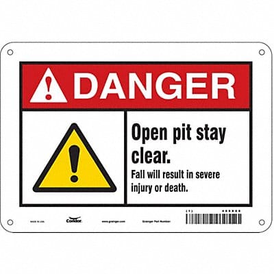Safety Sign 7 in x 10 in Polyethylene