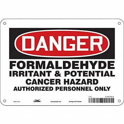 Safety Sign 7 in x 10 in Aluminum