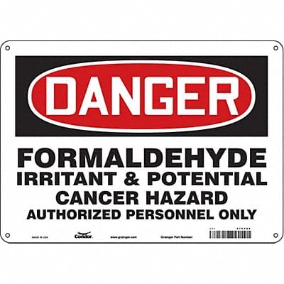 Safety Sign 10 inx14 in Polyethylene