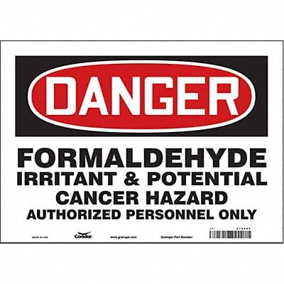 Safety Sign 10 inx14 in Vinyl