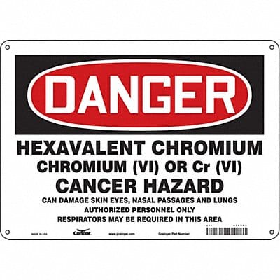 Safety Sign 10 inx14 in Polyethylene