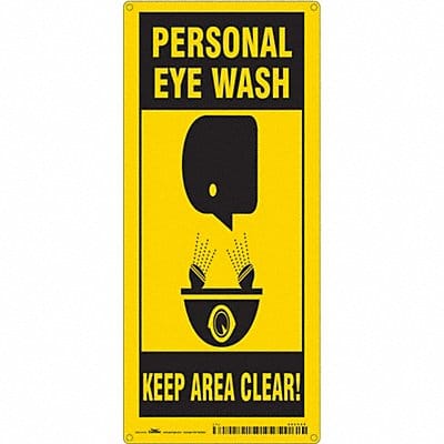 Safety Sign 18 in x 8 in Polyethylene