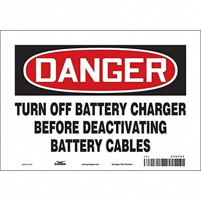 Safety Sign 7 in x 10 in Vinyl