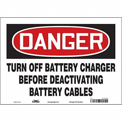 Safety Sign 10 inx14 in Vinyl