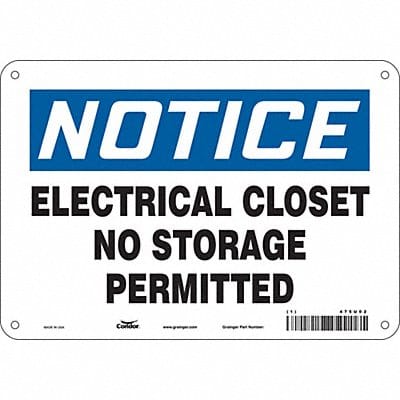 Safety Sign 7 inx10 in Polyethylene