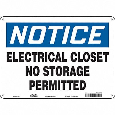 Safety Sign 10 inx14 in Polyethylene