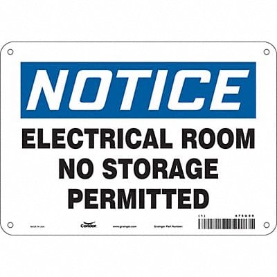 Safety Sign 7 inx10 in Polyethylene