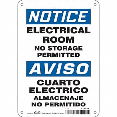 Safety Sign 10 in x 7 in Polyethylene