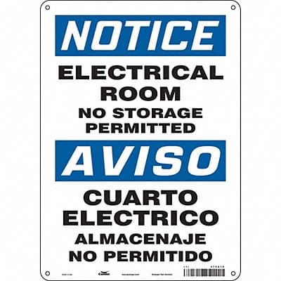 Safety Sign 14 in x 10 in Polyethylene