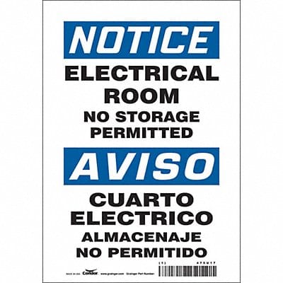 Safety Sign 10 inx7 in Vinyl