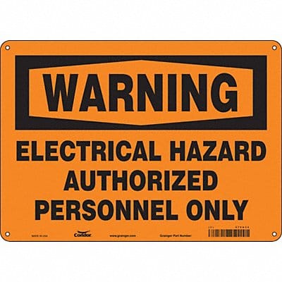 Safety Sign 10 in x 14 in Aluminum