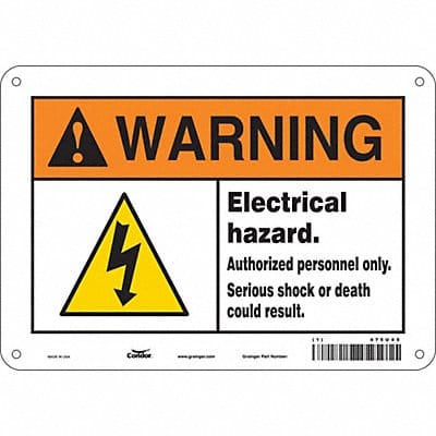 Safety Sign 7 in x 10 in Aluminum