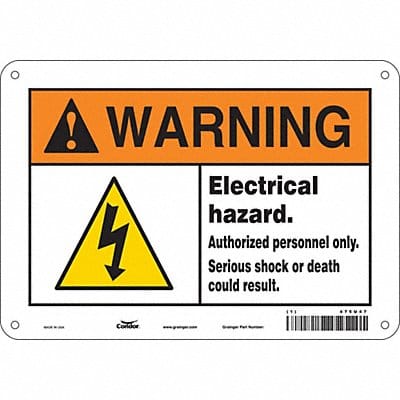 Safety Sign 7 inx10 in Polyethylene