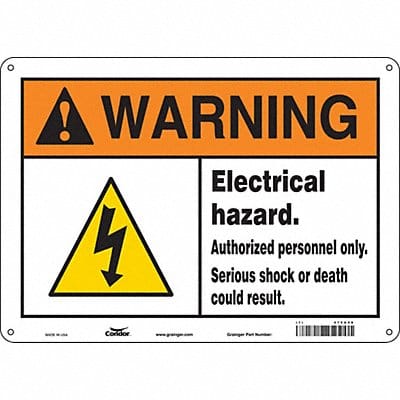 Safety Sign 10 inx14 in Polyethylene