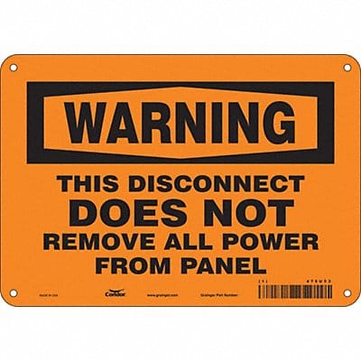 Safety Sign 7 in x 10 in Polyethylene