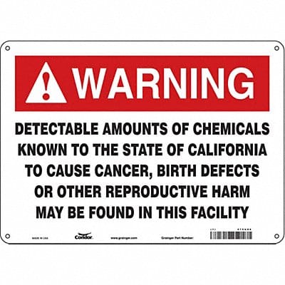 Safety Sign 14 Wx10 H 0.032 Thickness